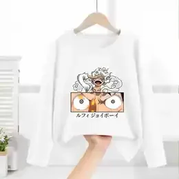 One Piece Long Sleeves Anime Printed Tops