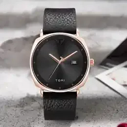 TOMI Men's Watch Minimalist Fashion Sports Watch Calendar Leather Casual Quartz Watch product image