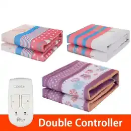 Electric heated blanket 150x180cm on a bed
