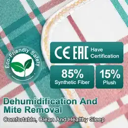 110/220V electric blanket with plaid pattern