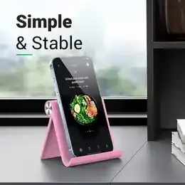 Adjustable foldable desktop phone holder stand