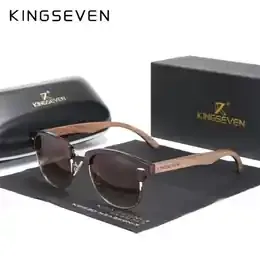 KINGSEVEN walnut wood sunglasses with polarized UV400 lens