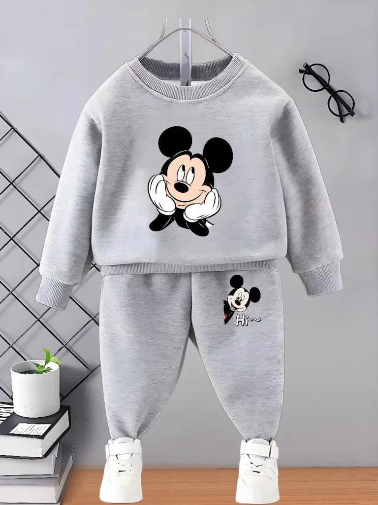 Kids Cartoon Sweatshirt & Sweatpants Set – 2-Piece Boys Tracksuit product image