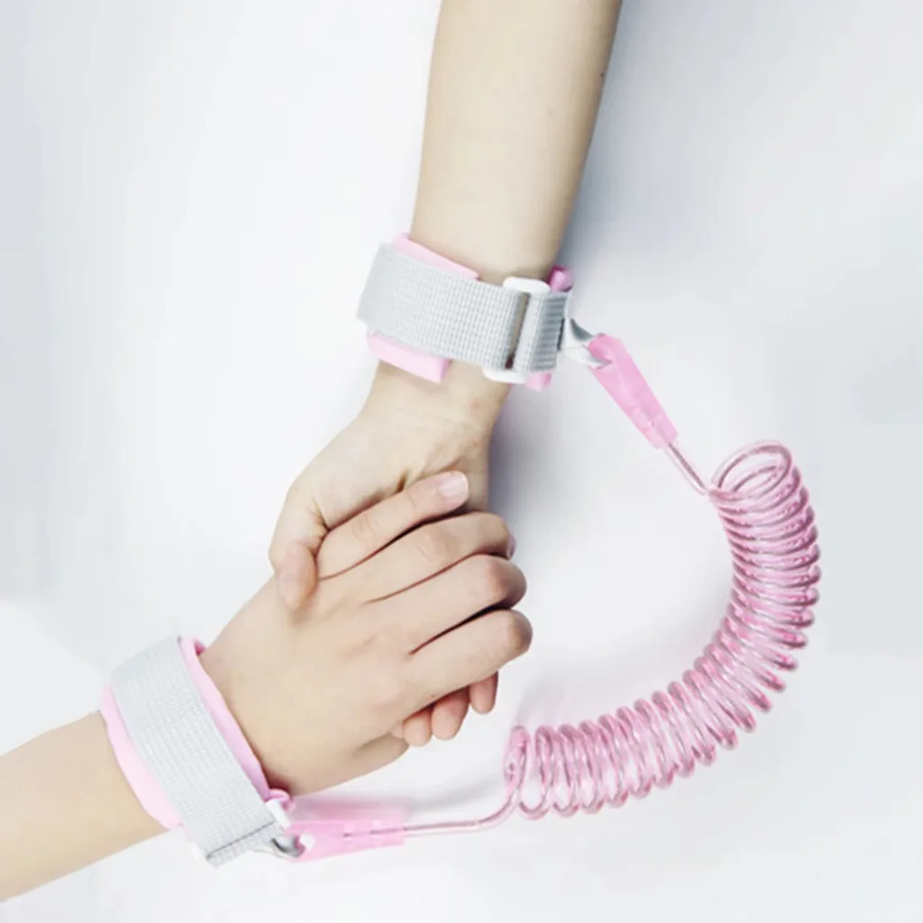 Child Safety Harness Wrist Link & Adjustable Coiled Leash product image