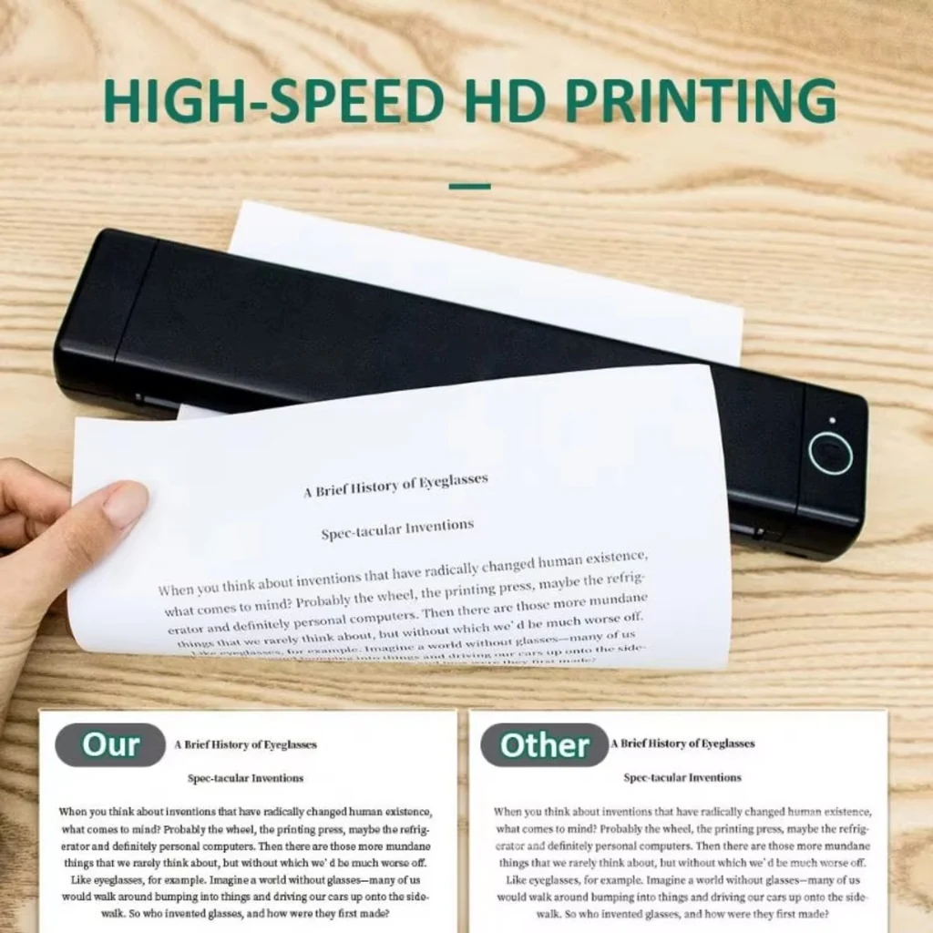Phomemo M08F Mini A4 portable thermal printer with high-speed HD printing