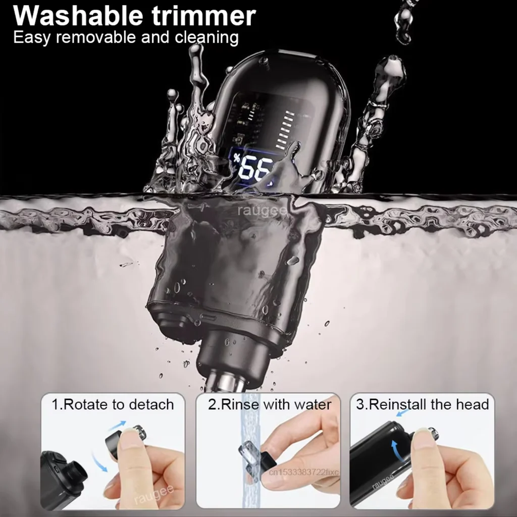 USB rechargeable nose and ear hair trimmer