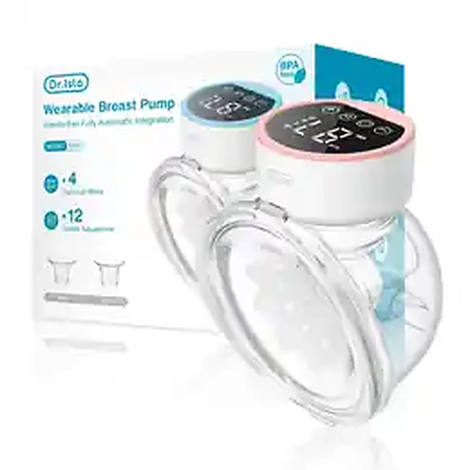 Wearable hands-free electric breast pump