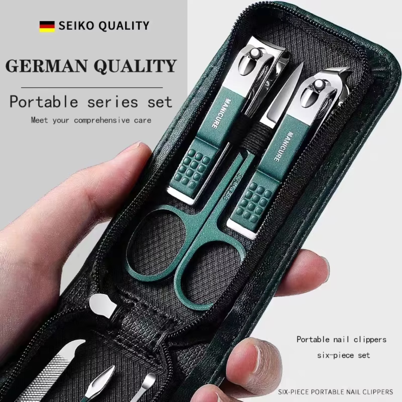 6-piece portable nail clipper manicure set