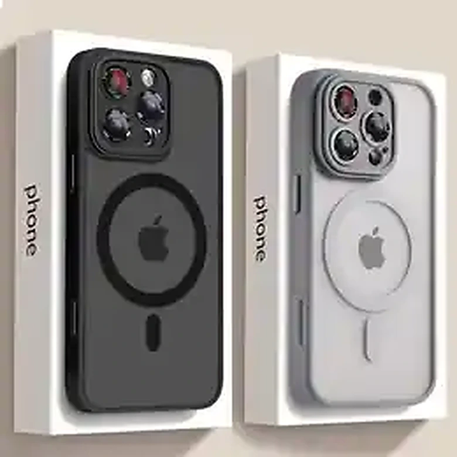 Luxury matte armor MagSafe magnetic wireless charging iPhone case