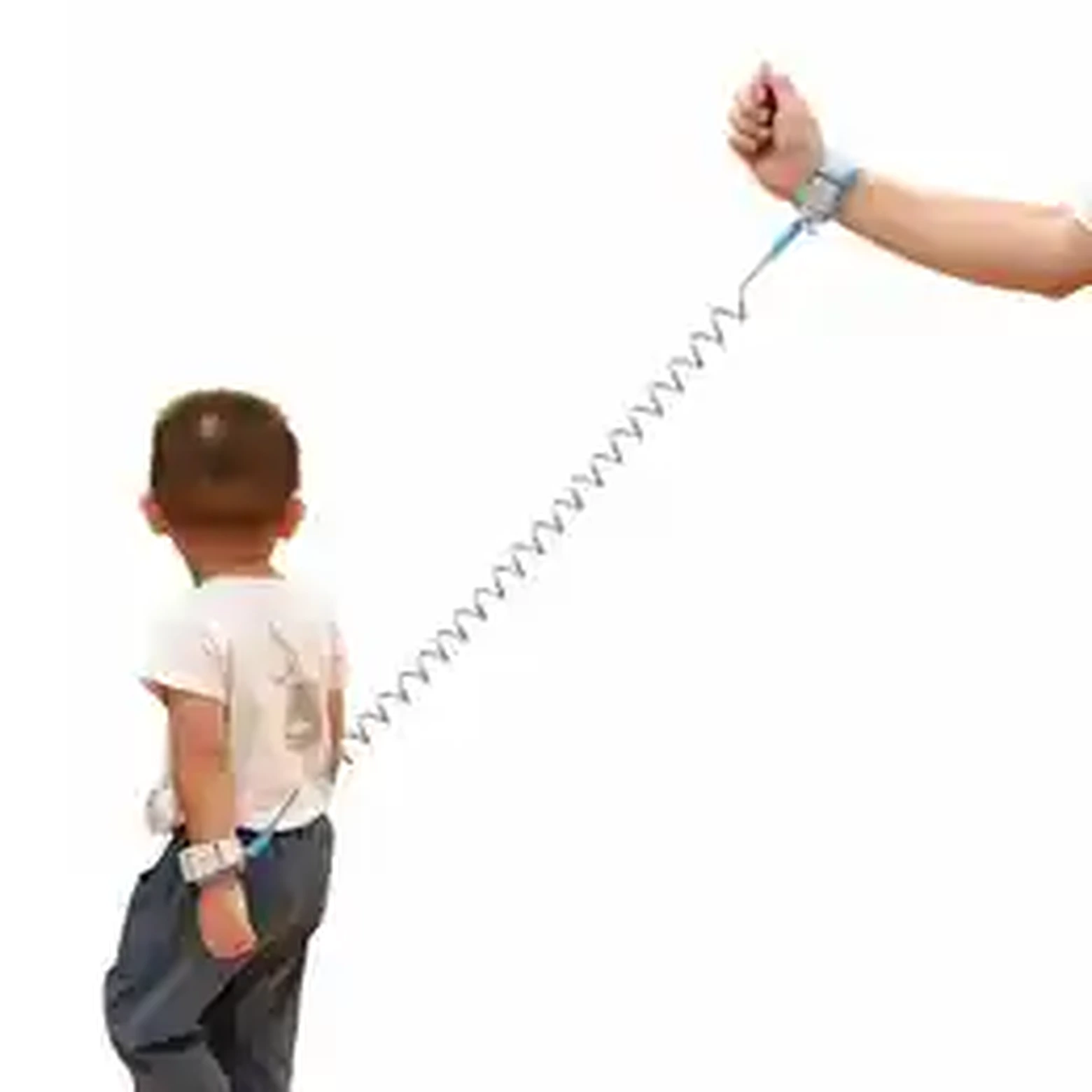 Child Safety Harness Wrist Link & Adjustable Coiled Leash product image