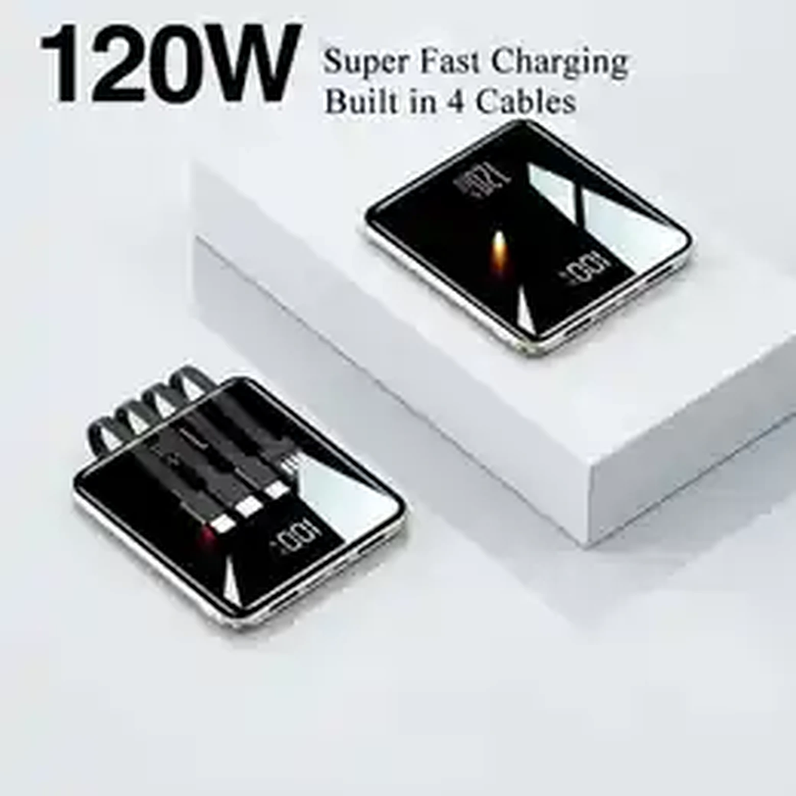 120W 20000mAh Power Bank • Built-in 4 Cables product image