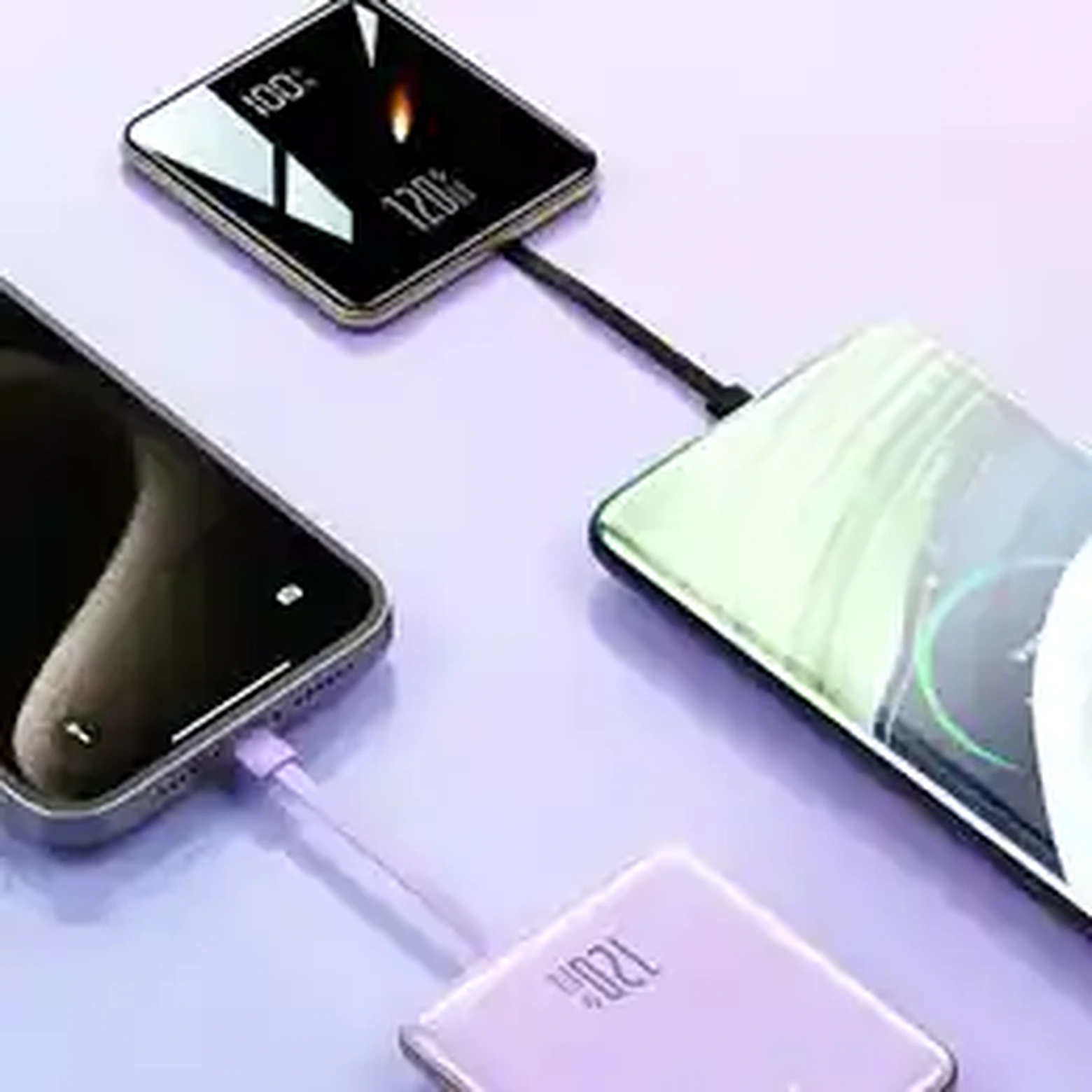 120W 20000mAh Power Bank • Built-in 4 Cables product image