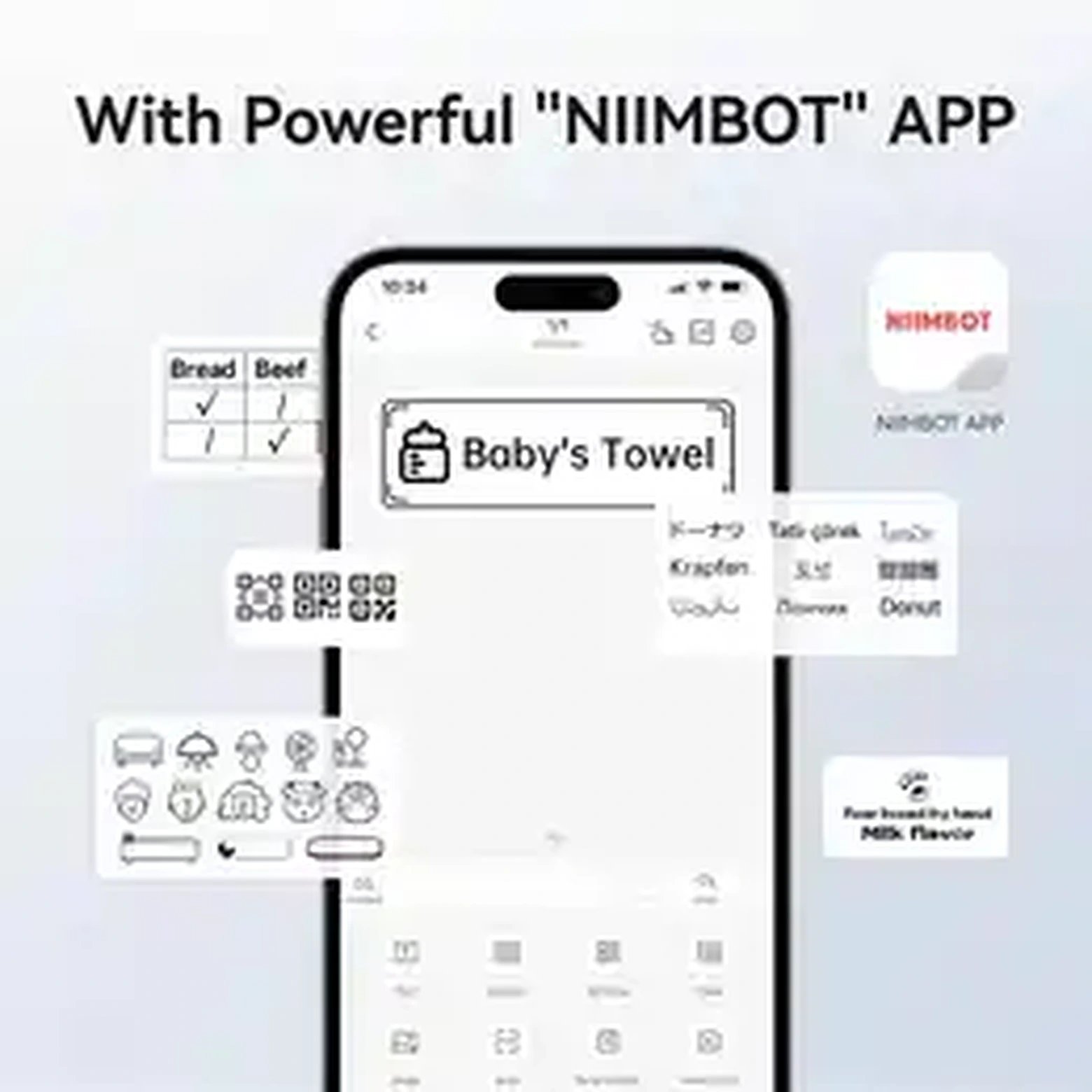 NIIMBOT B1 Mini Label Thermal Printer • Bluetooth product image