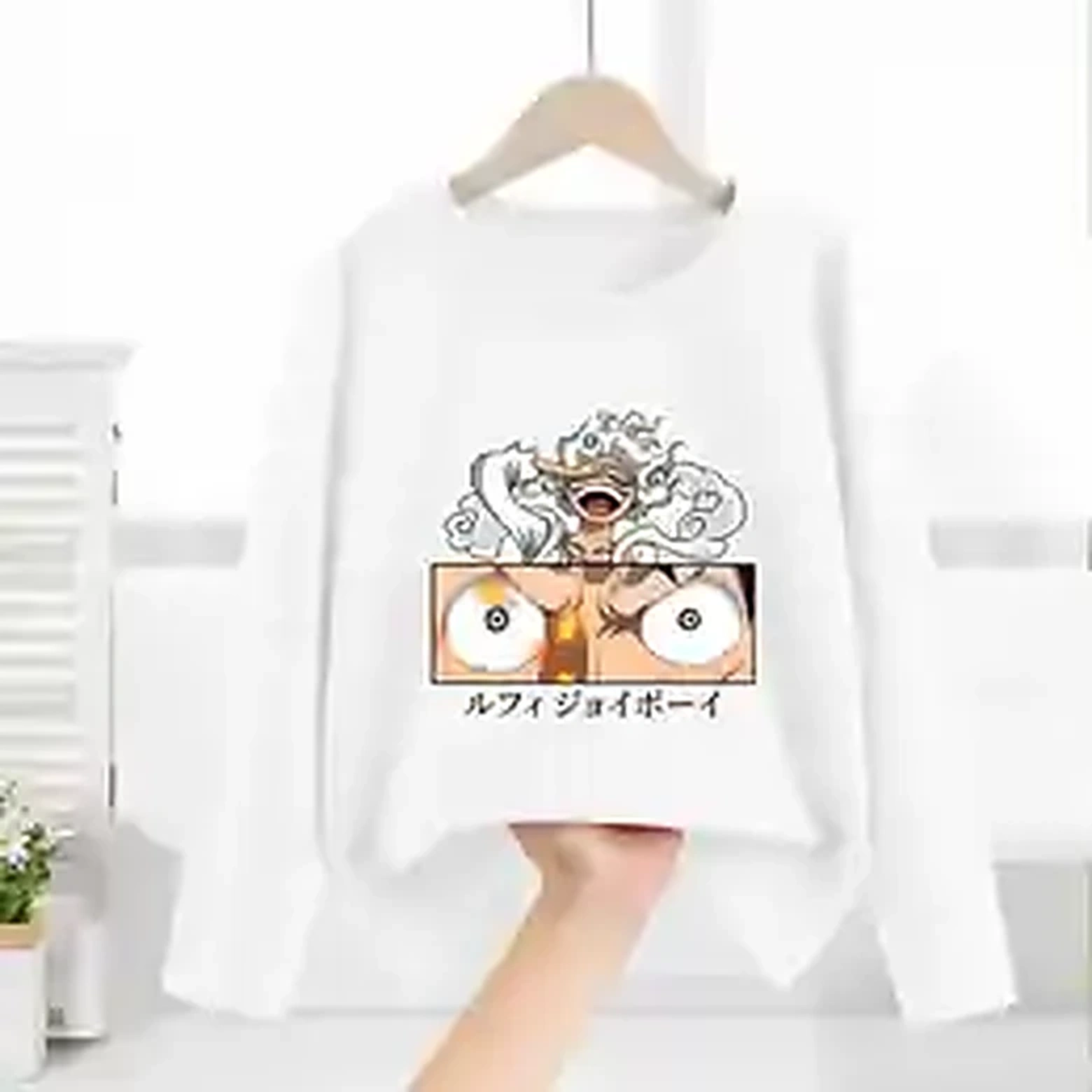 One Piece Long Sleeves Anime Printed Tops