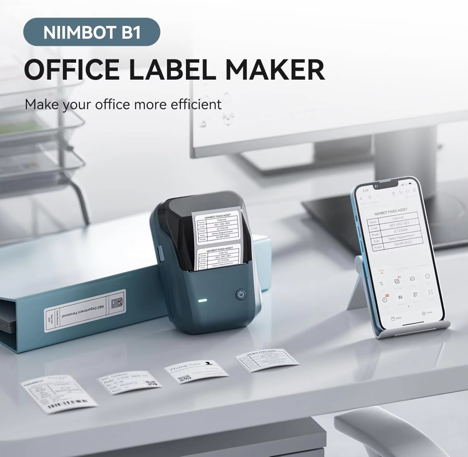 NIIMBOT B1 portable Bluetooth label thermal printer
