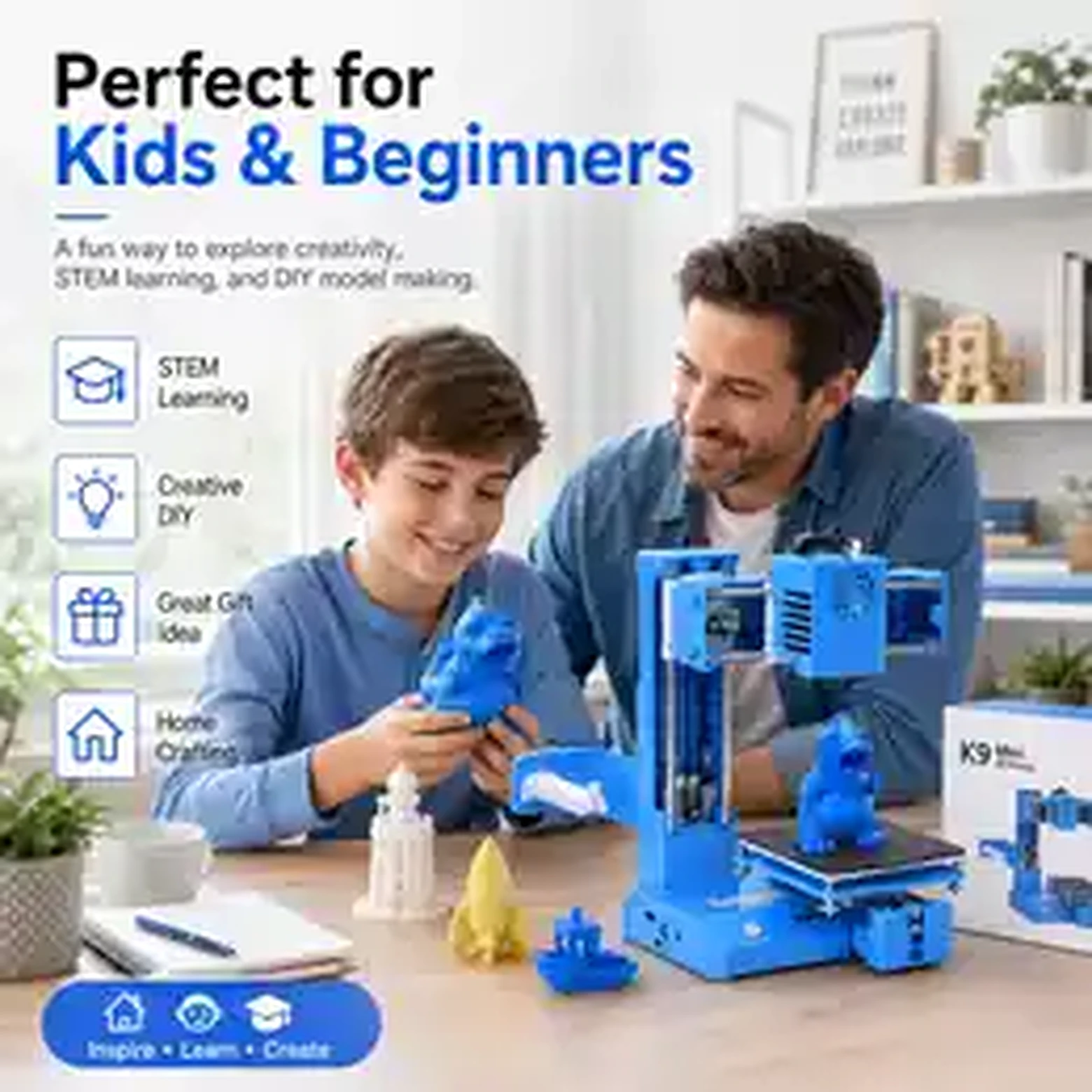 K9 Mini 3D Printer for kids and beginners
