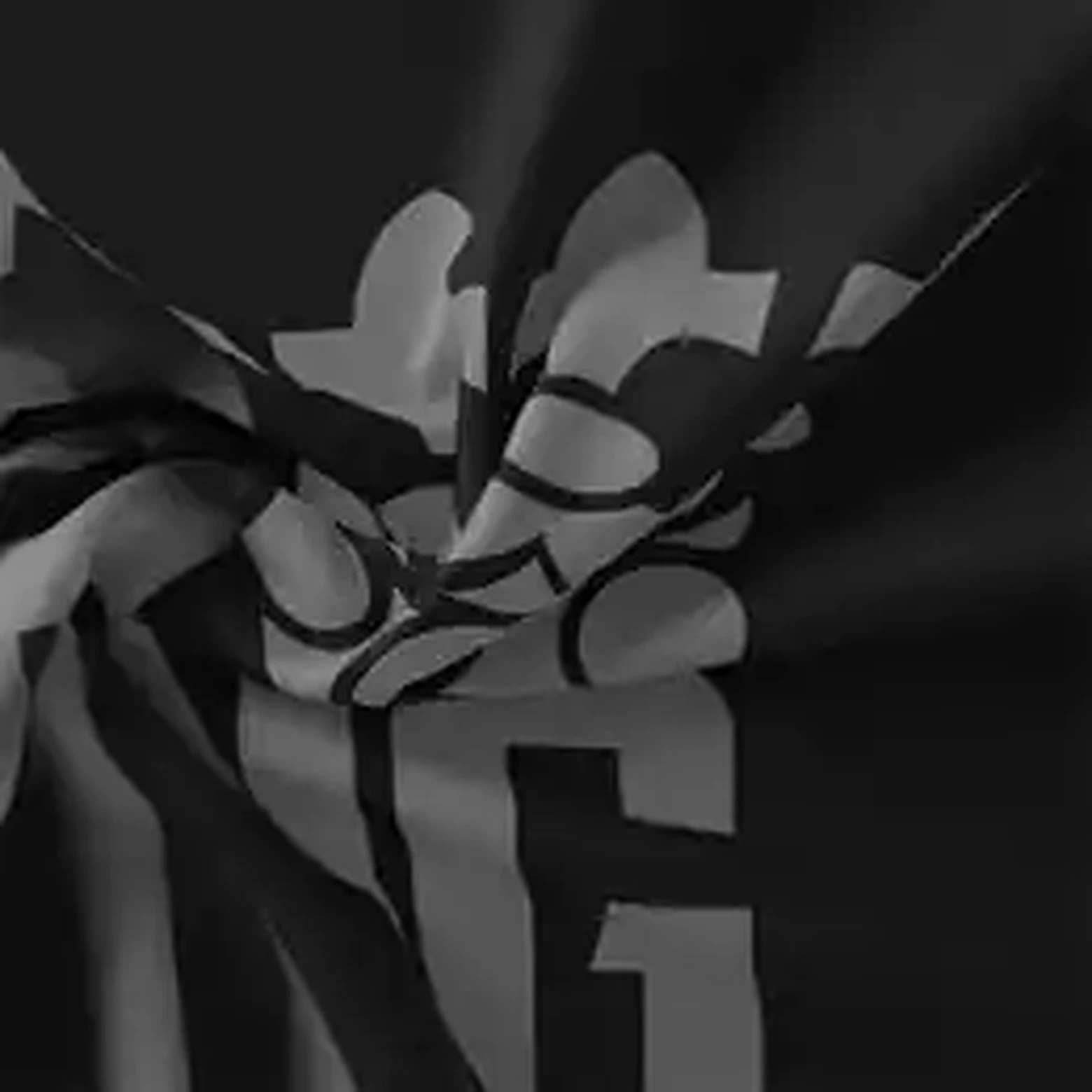Close-up of the black and gray duvet pattern