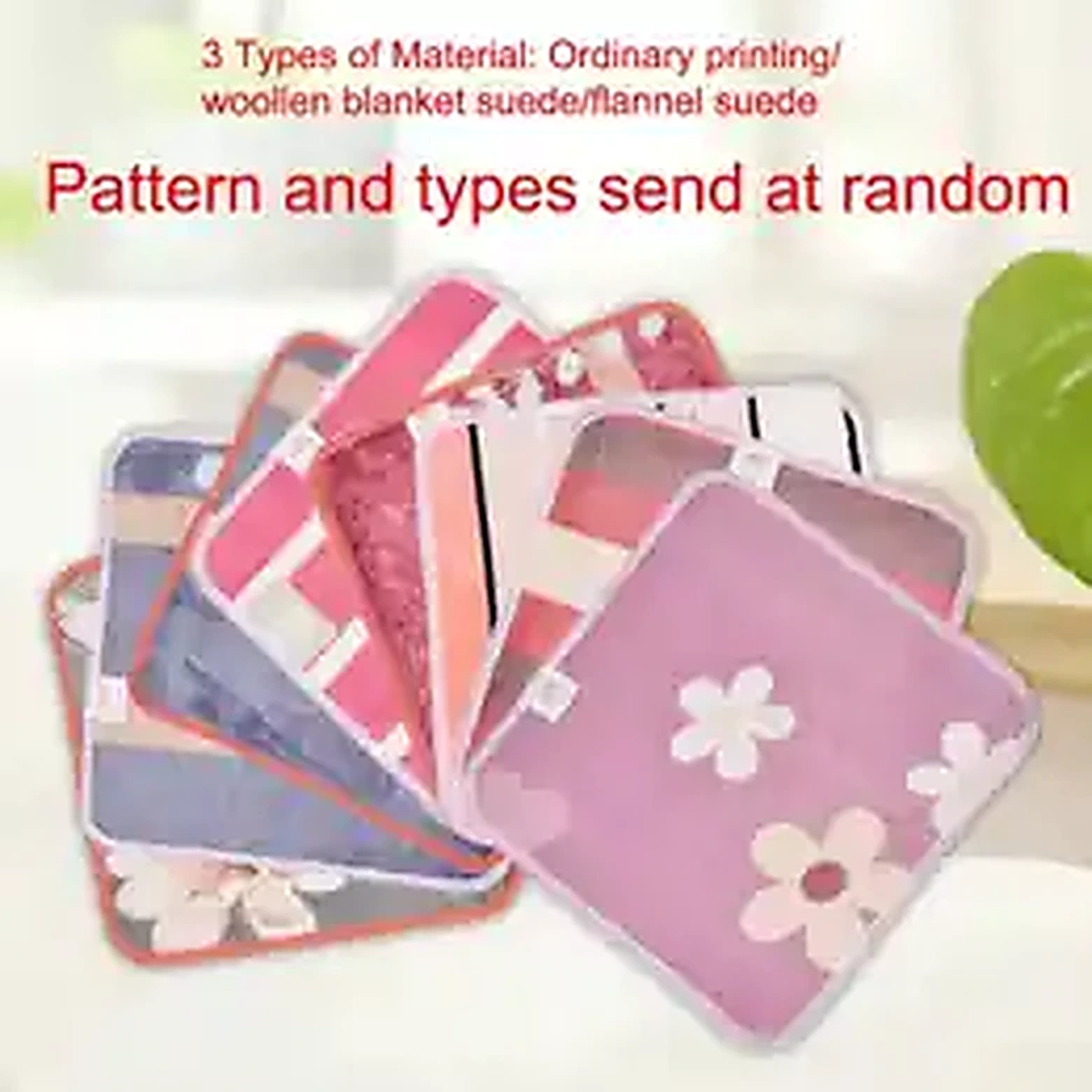 Available heating pad patterns and materials