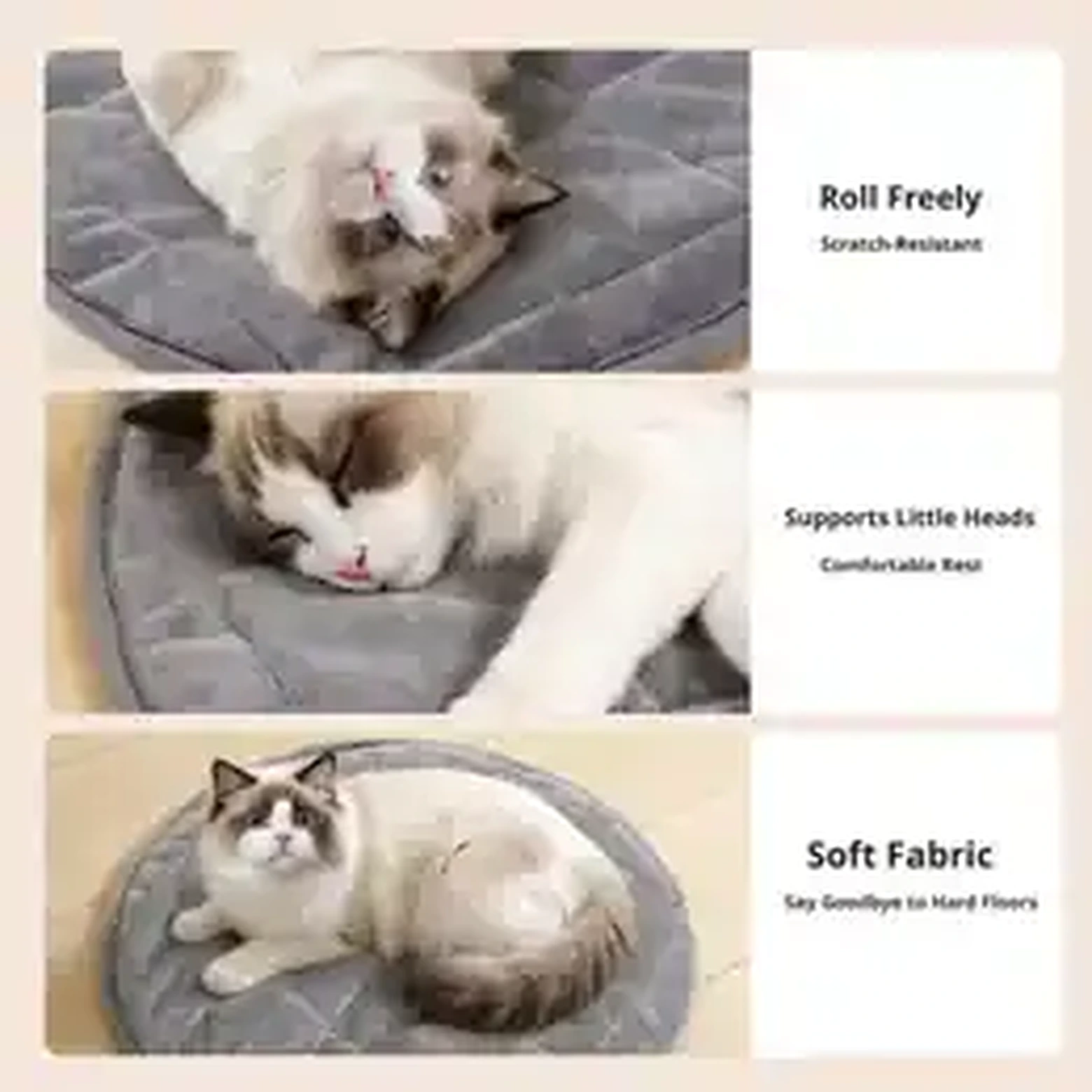 Cat relaxing on soft pet heating mat