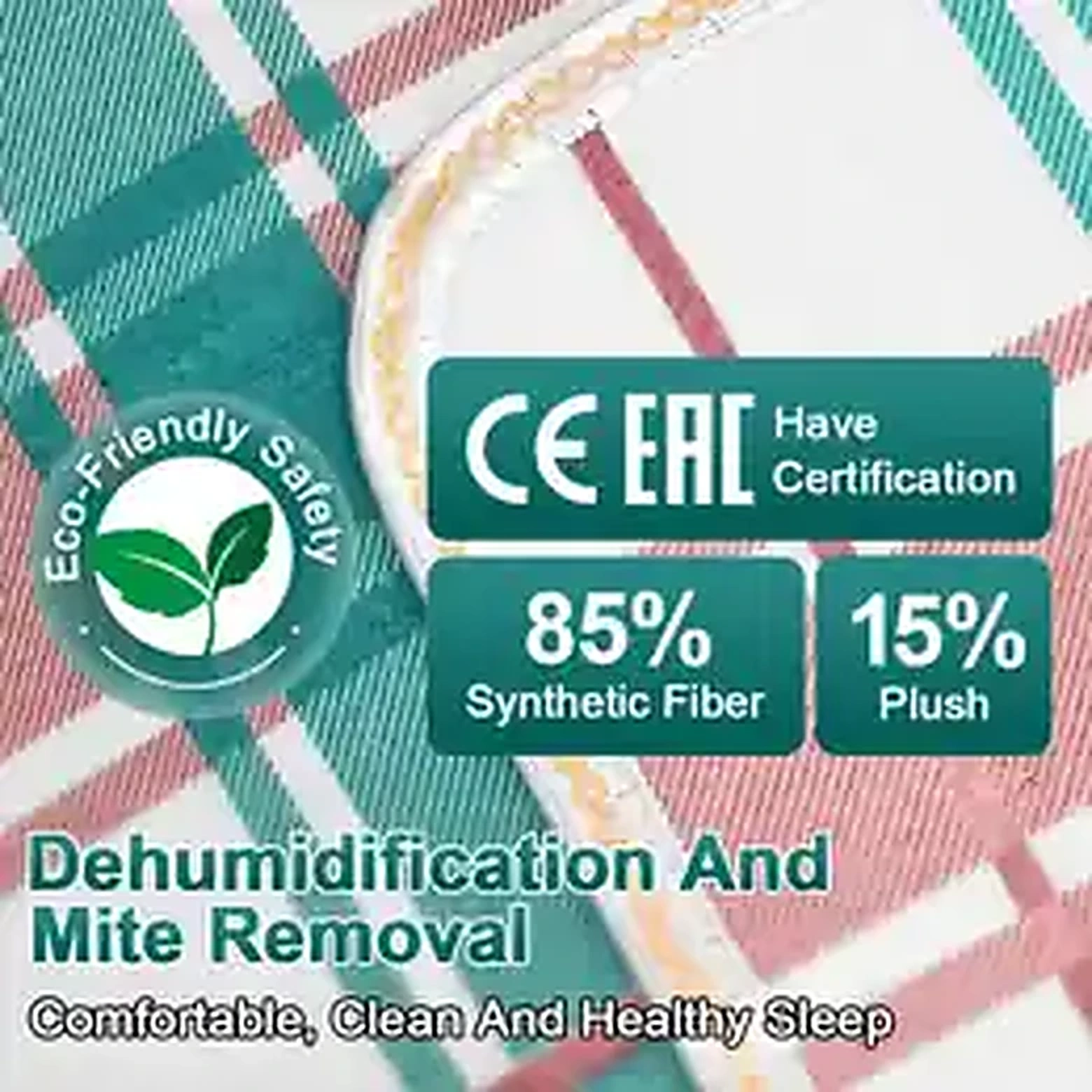 110/220V electric blanket with plaid pattern