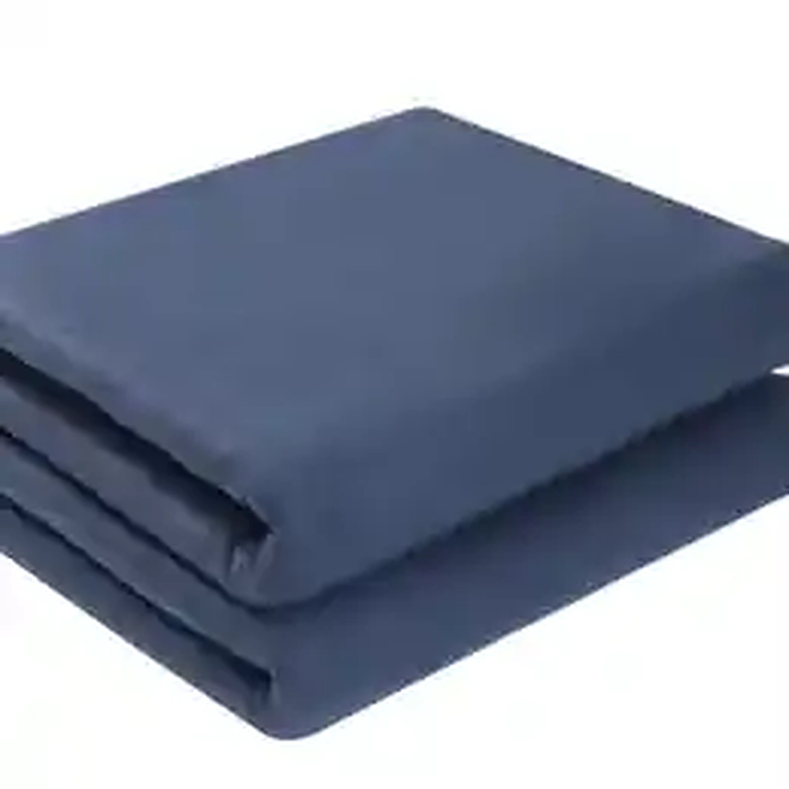 Blue plush electric blanket close-up