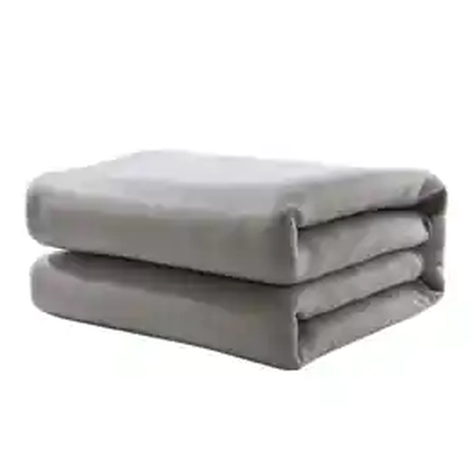 Grey folded electric blanket