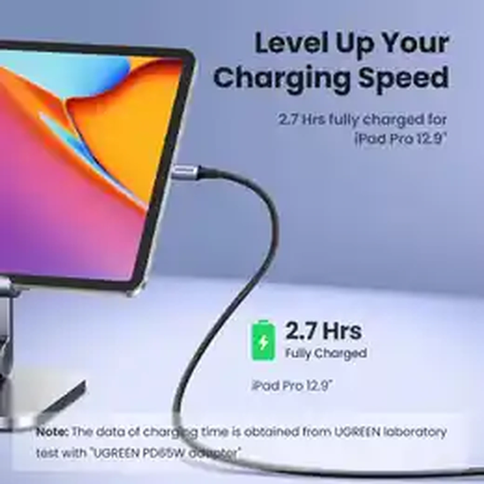 UGREEN USB-C cable charging iPad Pro