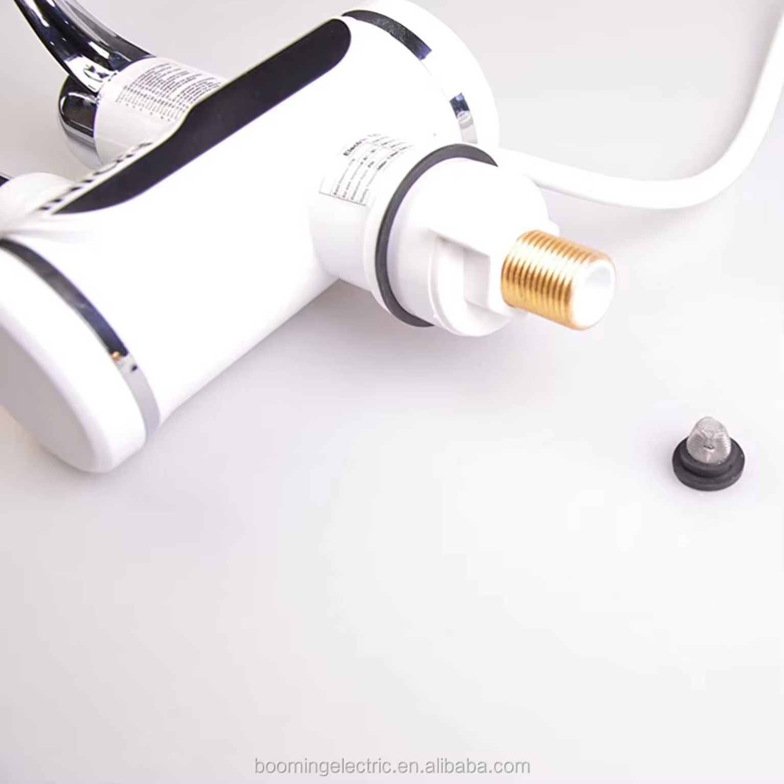 Electric water heater faucet connection detail