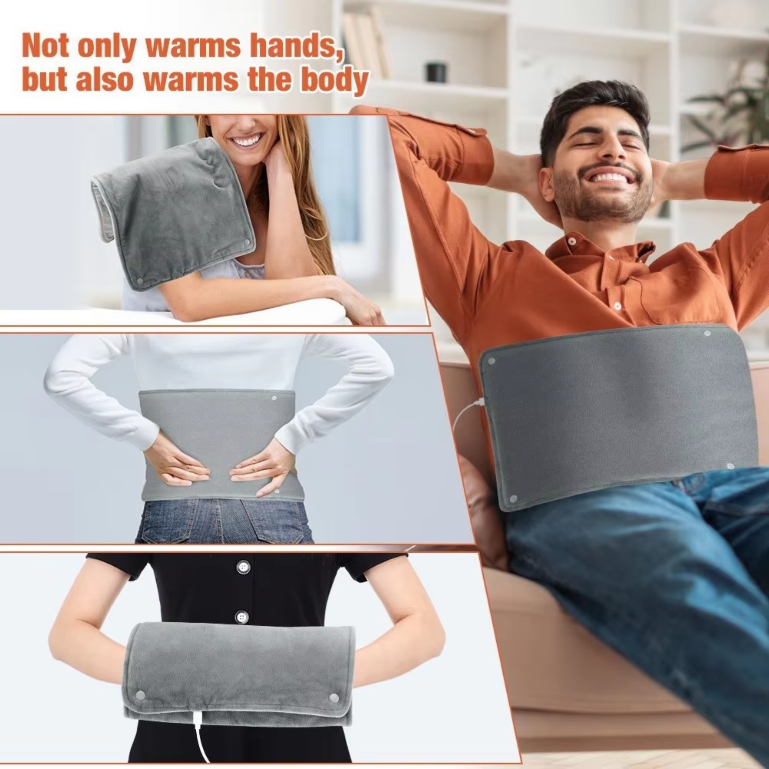 Heating blanket used on back and waist