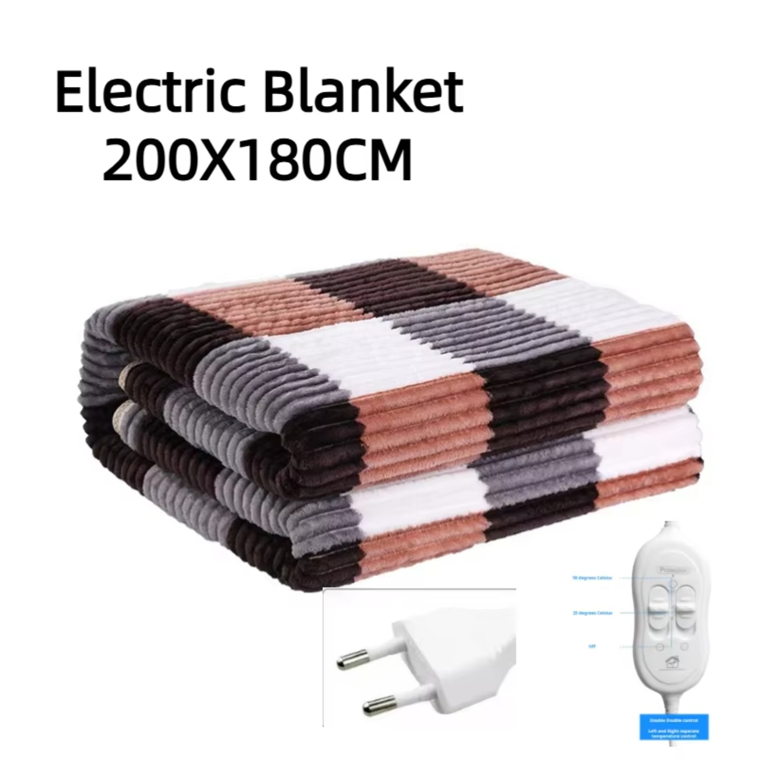 Plaid 200x180cm electric blanket with controller
