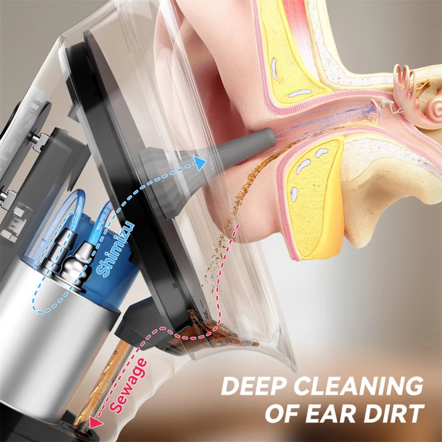 Ear cleaner deep cleaning demonstration