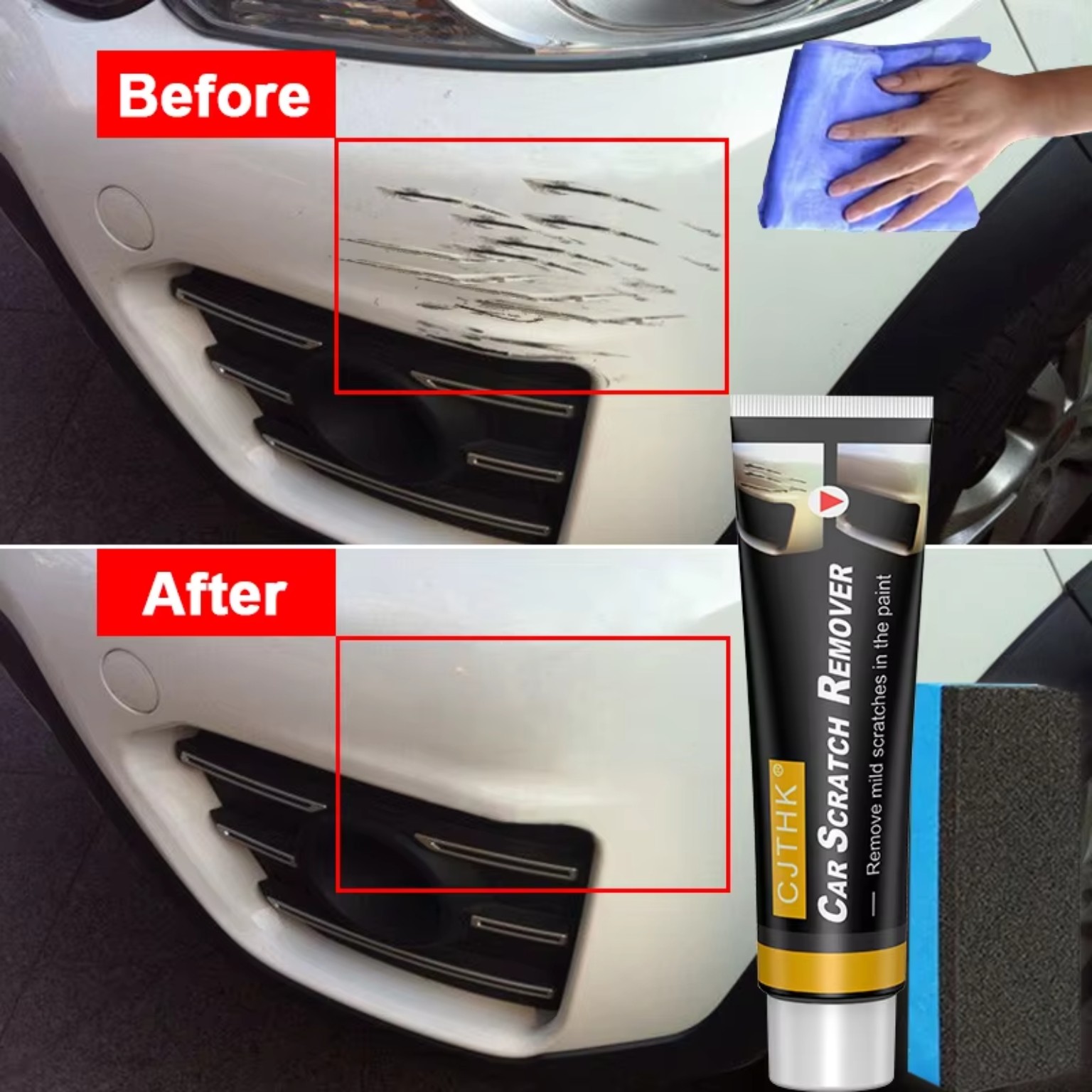 Car Scratch Remover Wax & Polishing Sponge product image