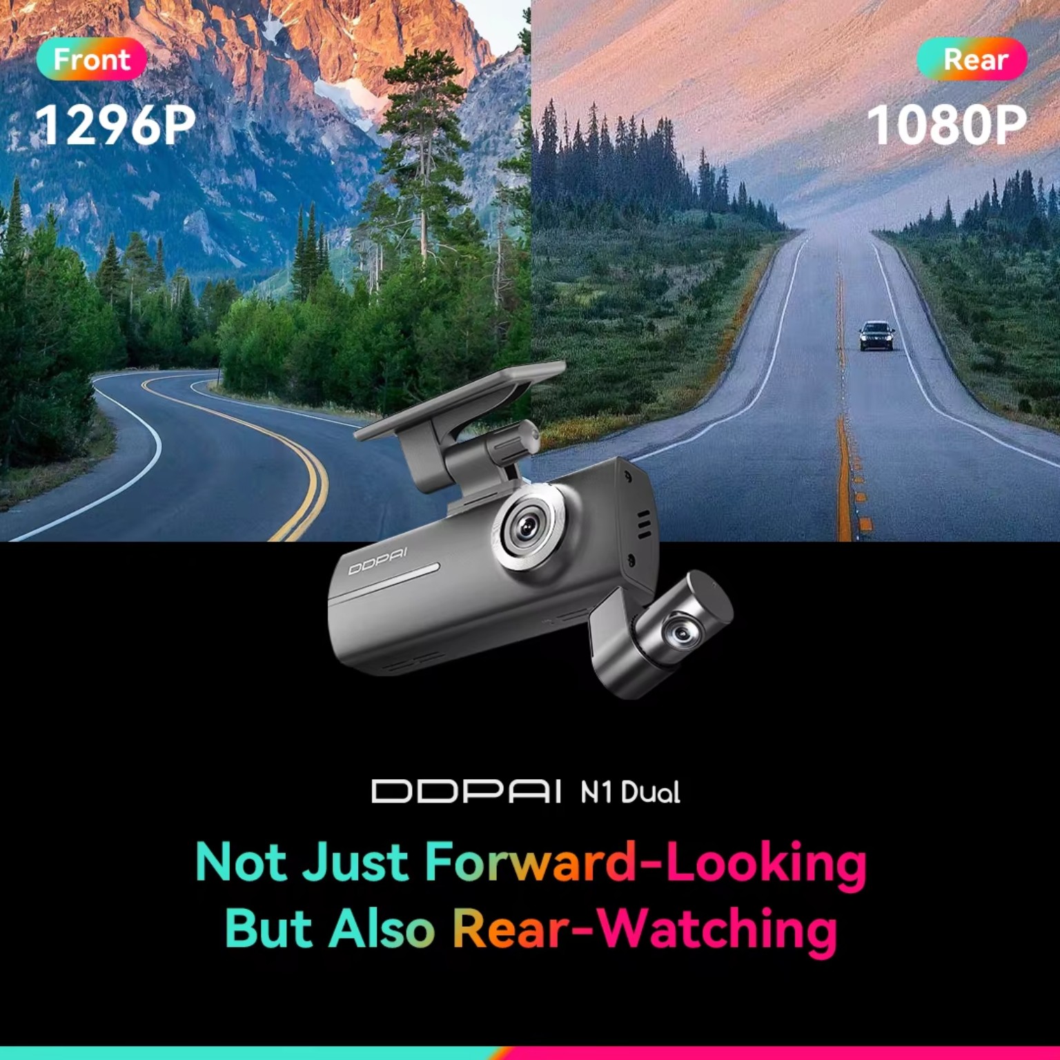 DDPAI Dash Cam N1 Dual — Front & Rear product image