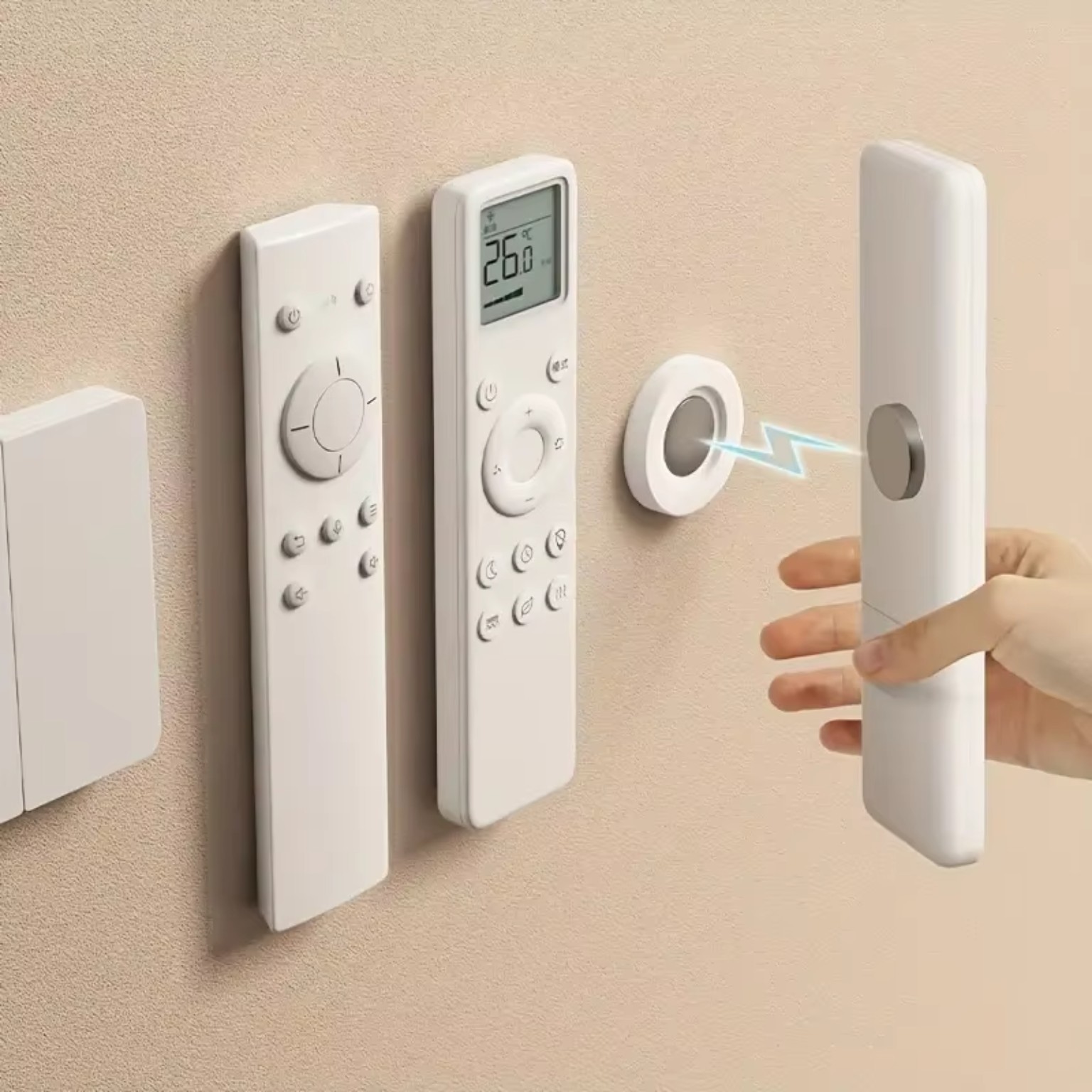 No drill magnetic remote holder wall mount