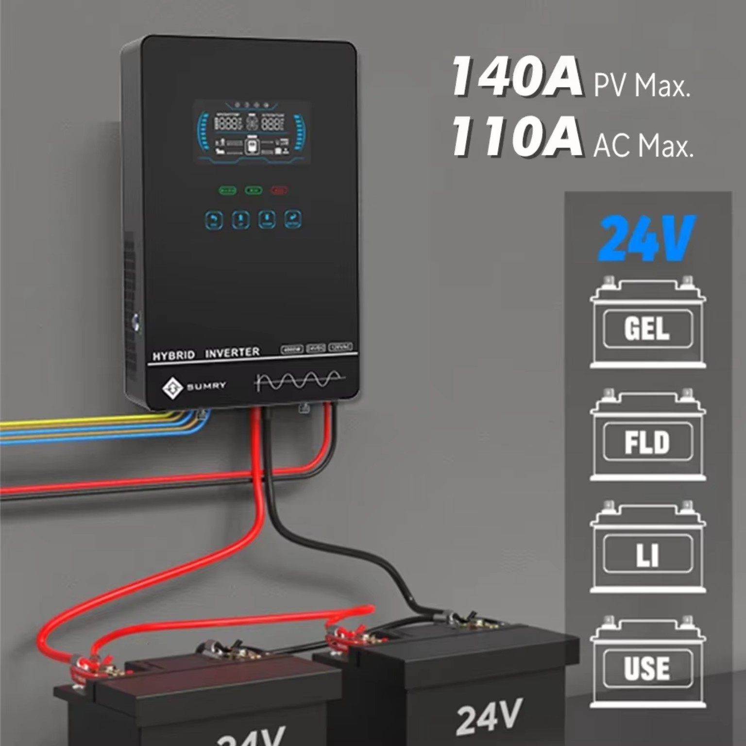 SUMRY HGX Series 4000W 24V Hybrid Solar Inverter product image