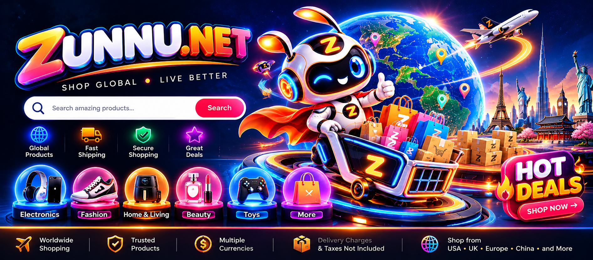 ZUNNU.NET — Shop Global • Live Better