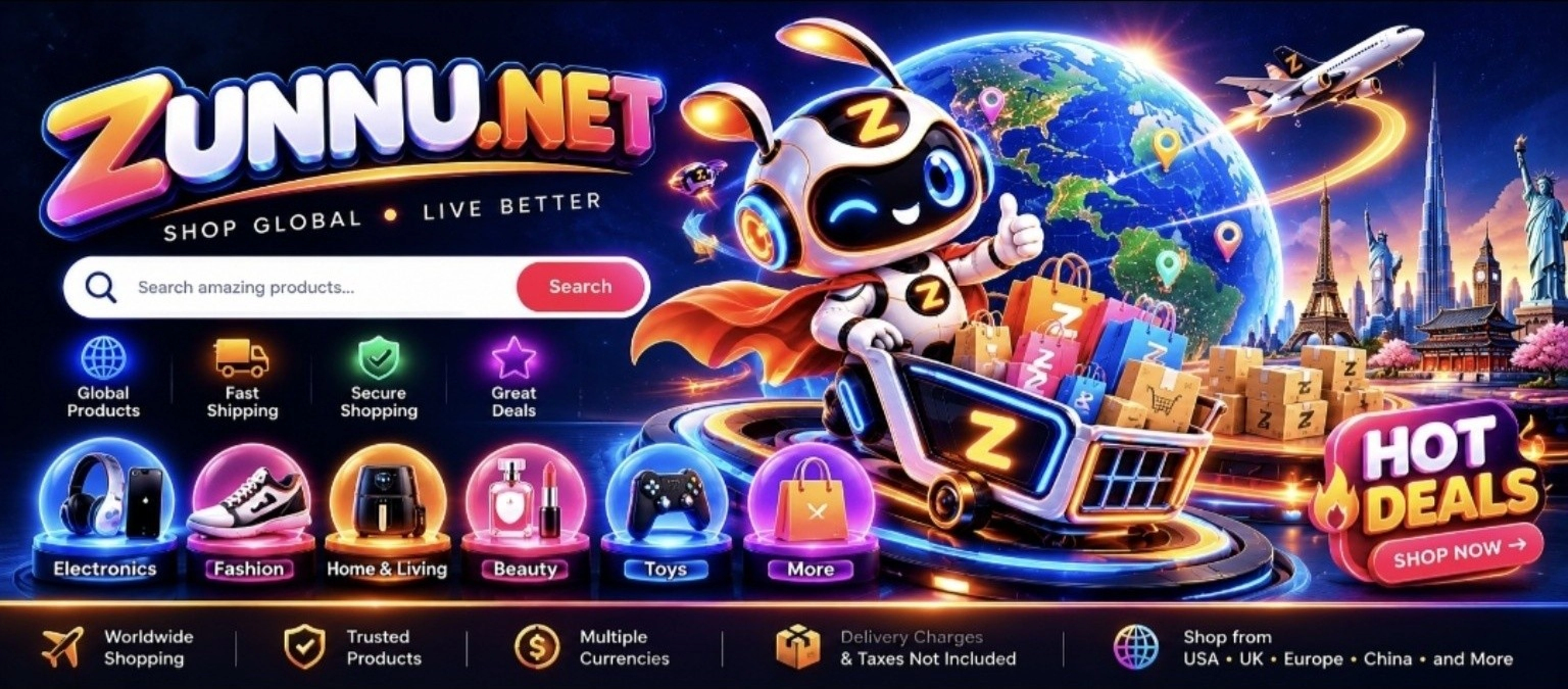 ZUNNU.NET — Shop Global • Live Better